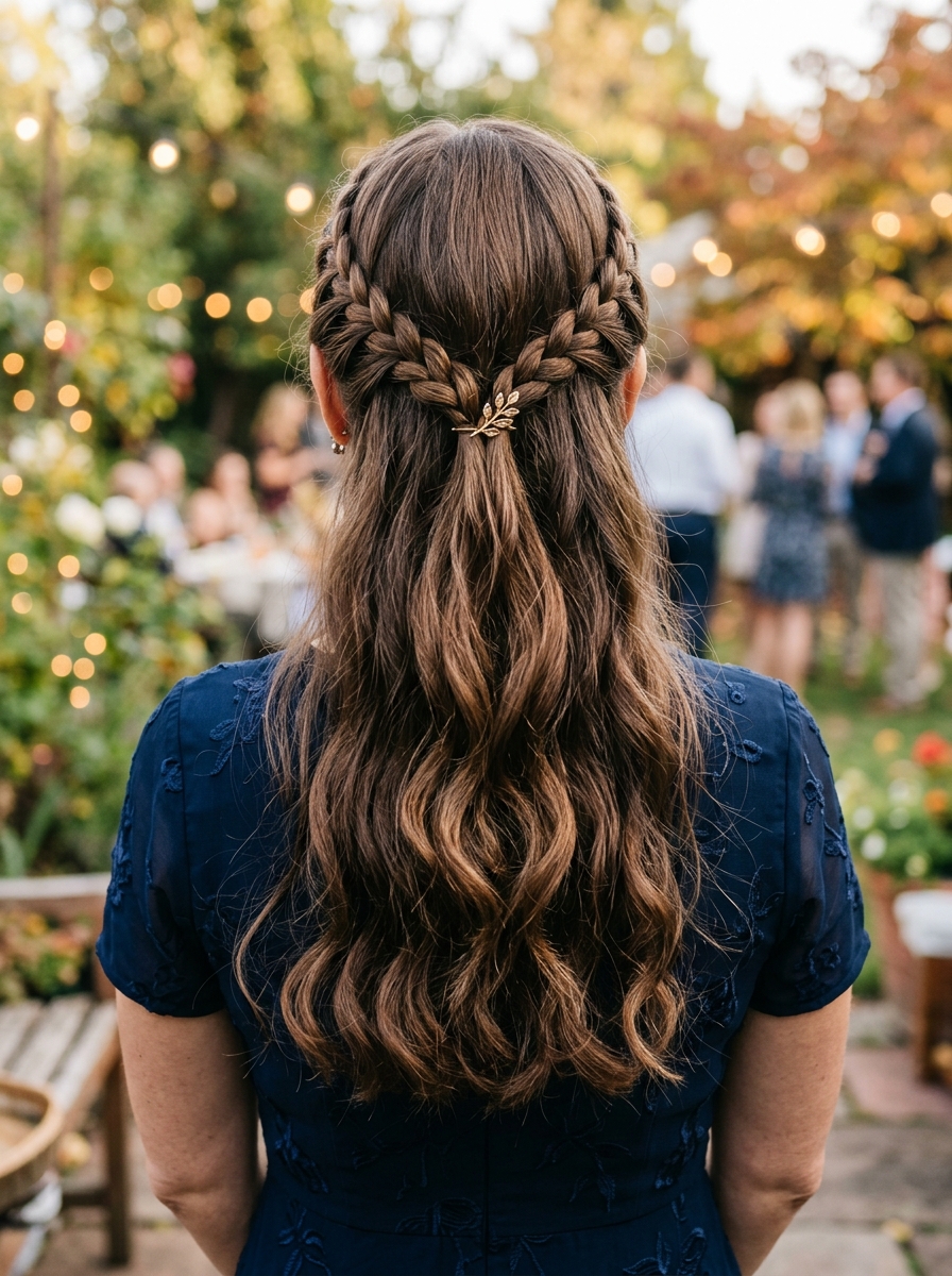 Geflochtener Half-Up Style als Oktoberfest Frisuren Inspiration 2026